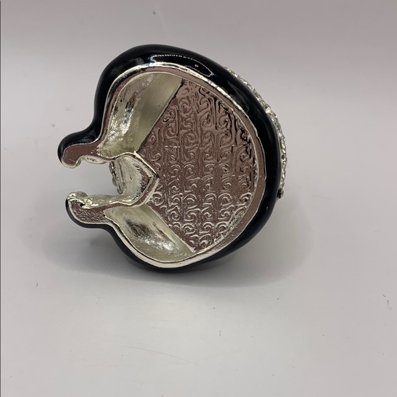 Sparkling Panda Figurine with Green Accent - Picture 9 of 10